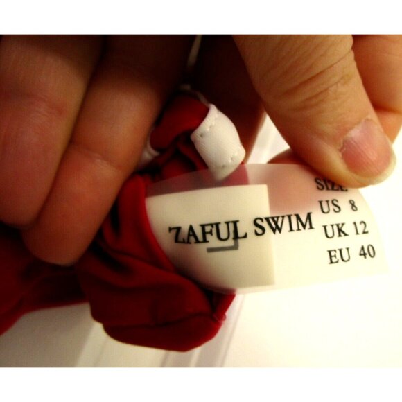 ZAFUL Swim Red Bikini Two Piece Set - Size US 8/Large - Women Swimwear/Suit NWT - Picture 12 of 16